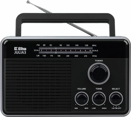Radio Eltra Julia 3, mono, FM/AM, e zezë