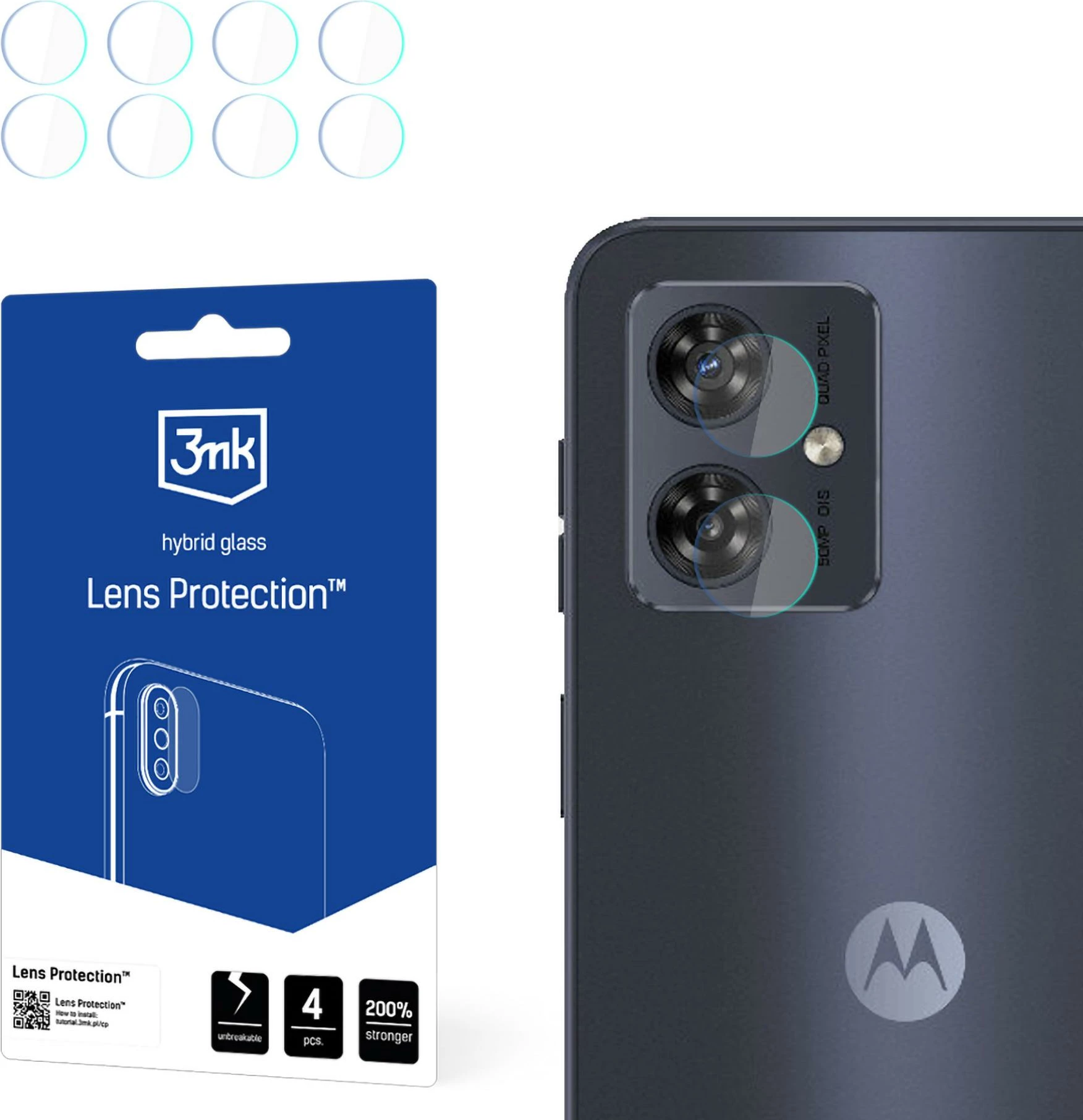 Mbrojtës xhami hibrid për kamera Motorola Moto G45 5G 3mk Protection