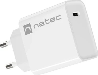 Karikues Natec Ribera, 20W, USB-C, i bardhë