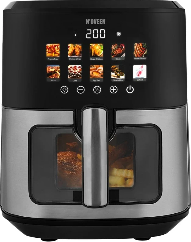 Fritezë me ajër të nxehtë N'OVEEN AF770 X-LINE, e zezë, argjendtë