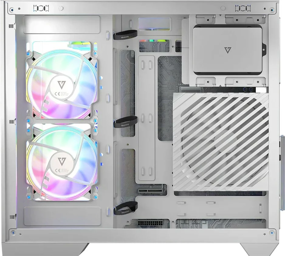 Kasë MODECOM Volcano Panorama APEX ARGB 7F Midi, e bardhë