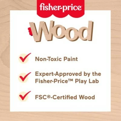 Set lodrash prej druri për kopshtari, Fisher Price, HXT84, shumëngjyrësh, 12 pjesë