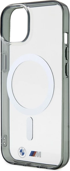Mbështjellës BMW Silver Ring MagSafe për iPhone 14 Plus, transparent