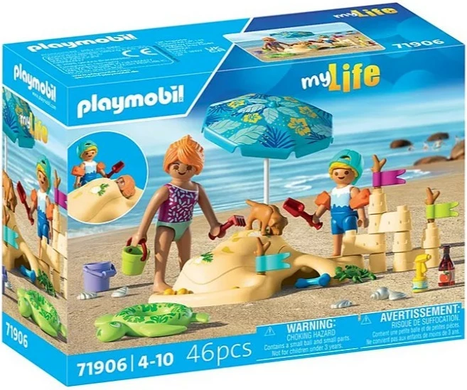 Set lodrash Playmobil My Life 71906 Family at the Beach, 46 pjesë