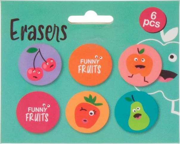 Goma KOOPMAN Funny Fruit, 6 copë