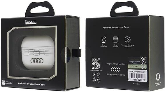 Mbështjellës Audi IML Geometric Pattern për AirPods Pro 2, Bardhë