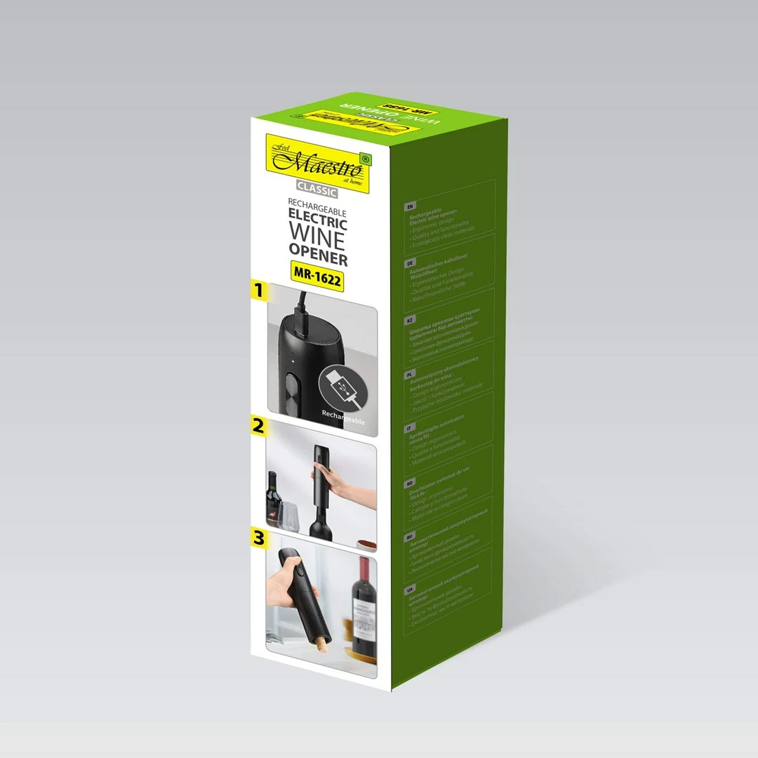 Hapëse elektrike për verë Maestro MR-1622, USB, e zezë