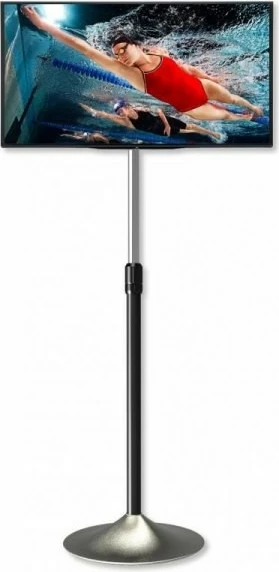 Qëndrim dyshemeje për monitor/TV Techly 022632, 13-27 inç, i rregullueshëm, argjend