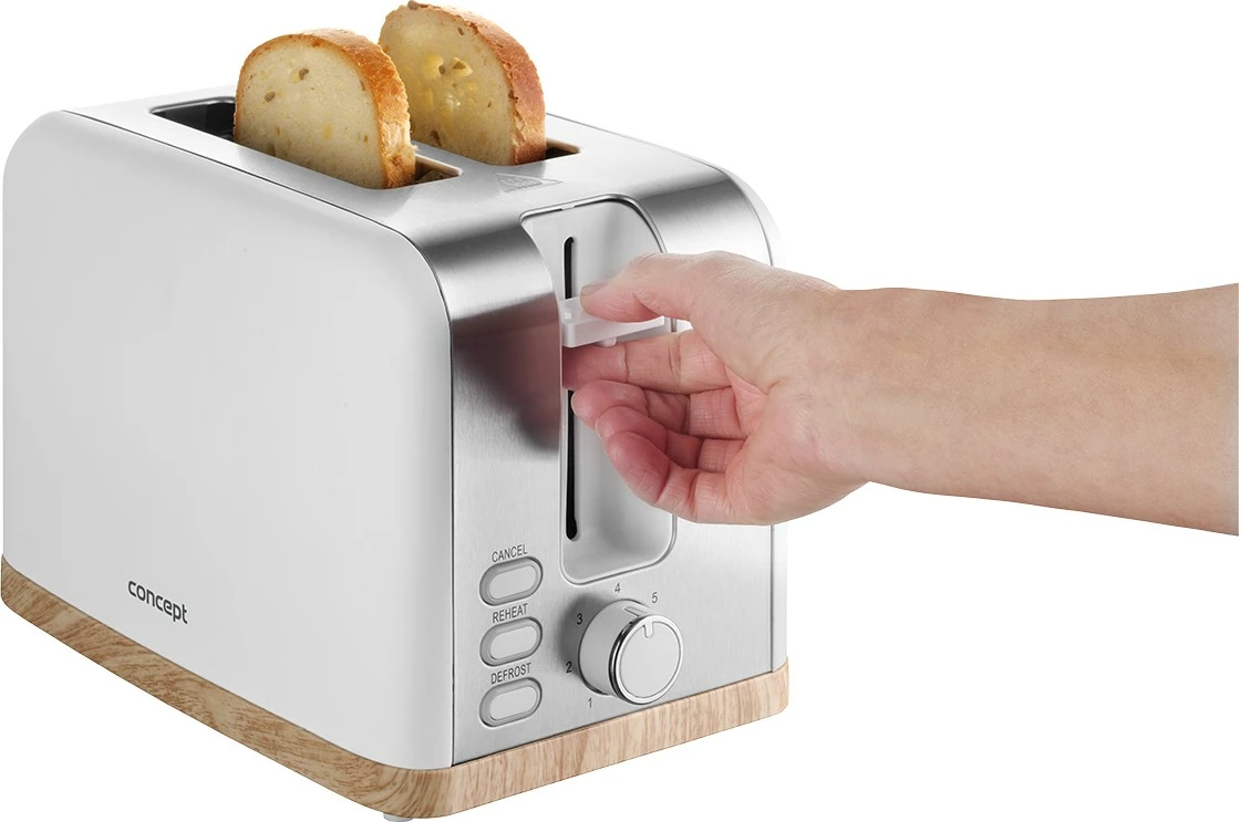 Toaster Concept Elwood TE2015, 2 feta, i bardhë