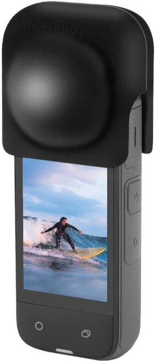 Mbështjellës silikoni për lentë Puluz PU980B për Insta360 X4/X5, i zi