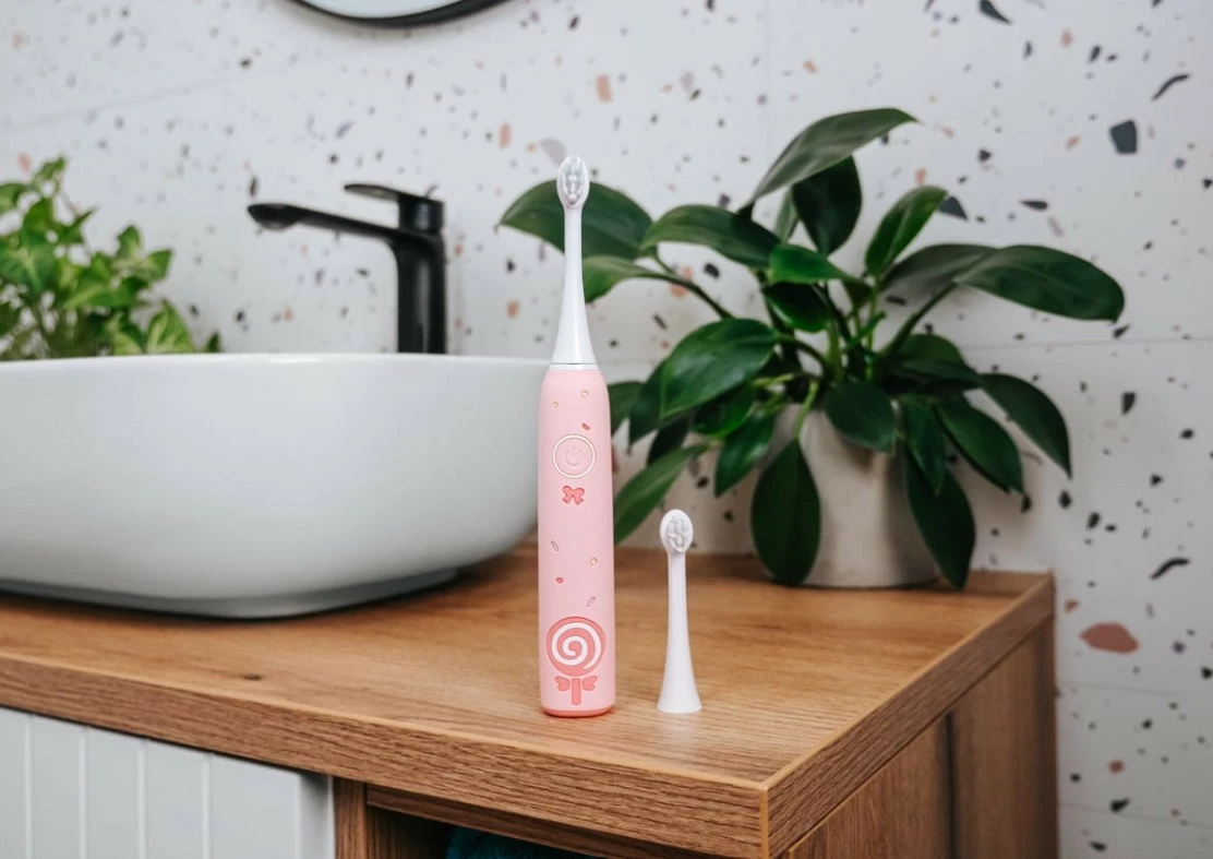 Furçë dhëmbësh elektrike Concept KIDO SMILE ZK6010 për fëmijë, 5-9 vjeç, Rozë, set me 4 koka