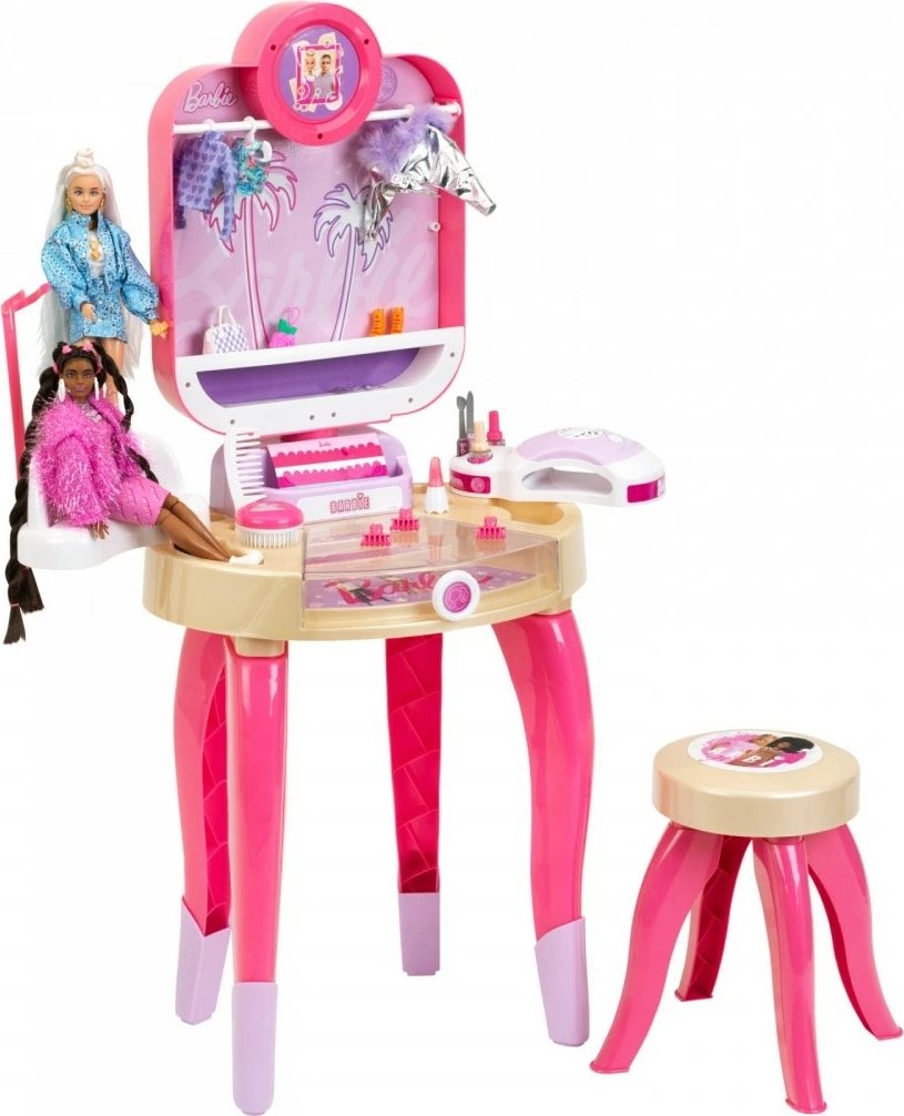 Set tavolinë grimi Barbie Klein 5721 me tharëse thonjsh, rozë