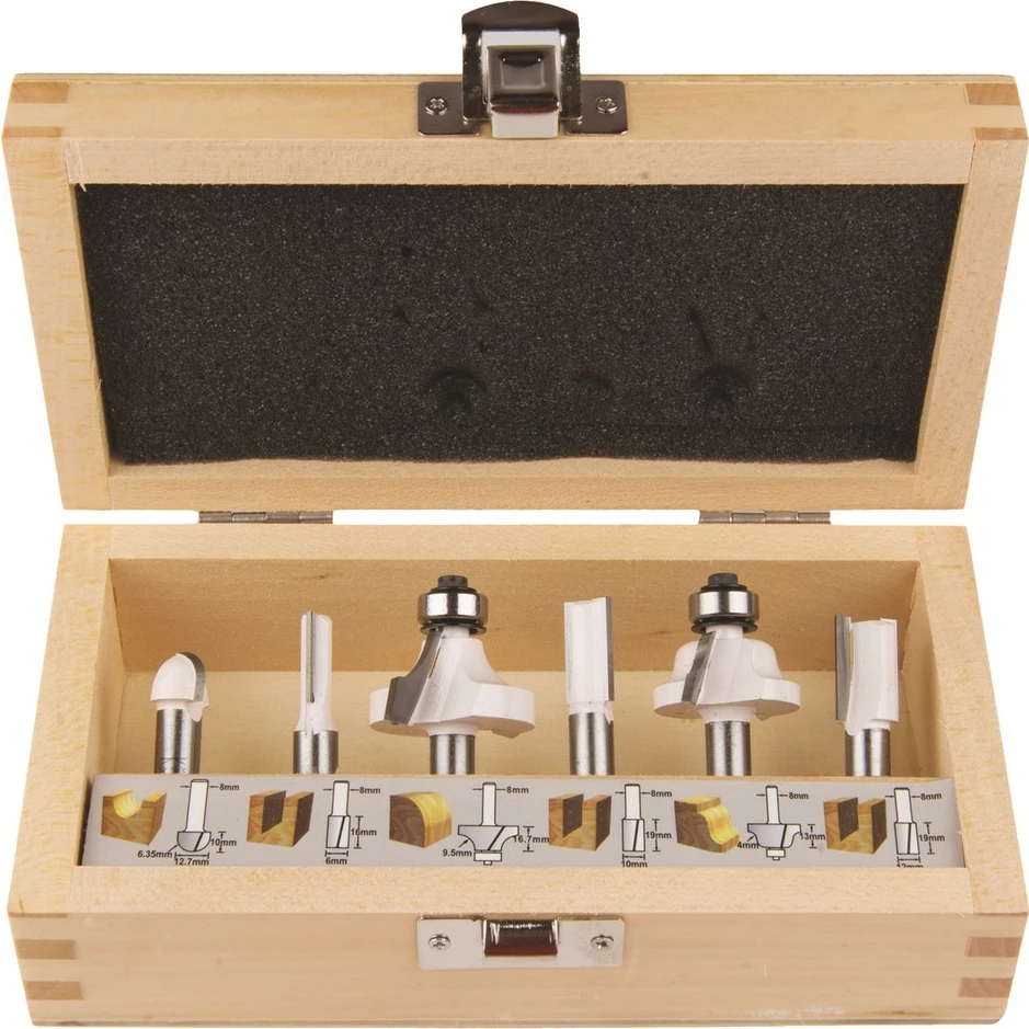 Set frëzash Makita 6 copë, 8mm