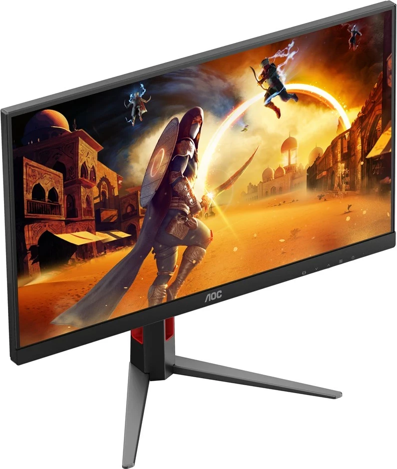 Monitor gaming AOC 27G4HA, 27", Full HD, 200Hz, LED, i zi me të kuqe
