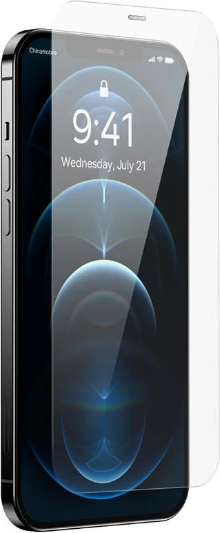 Xham i temperuar Baseus Schott HD 0.3mm me filtër pluhuri për iPhone 12 Pro Max