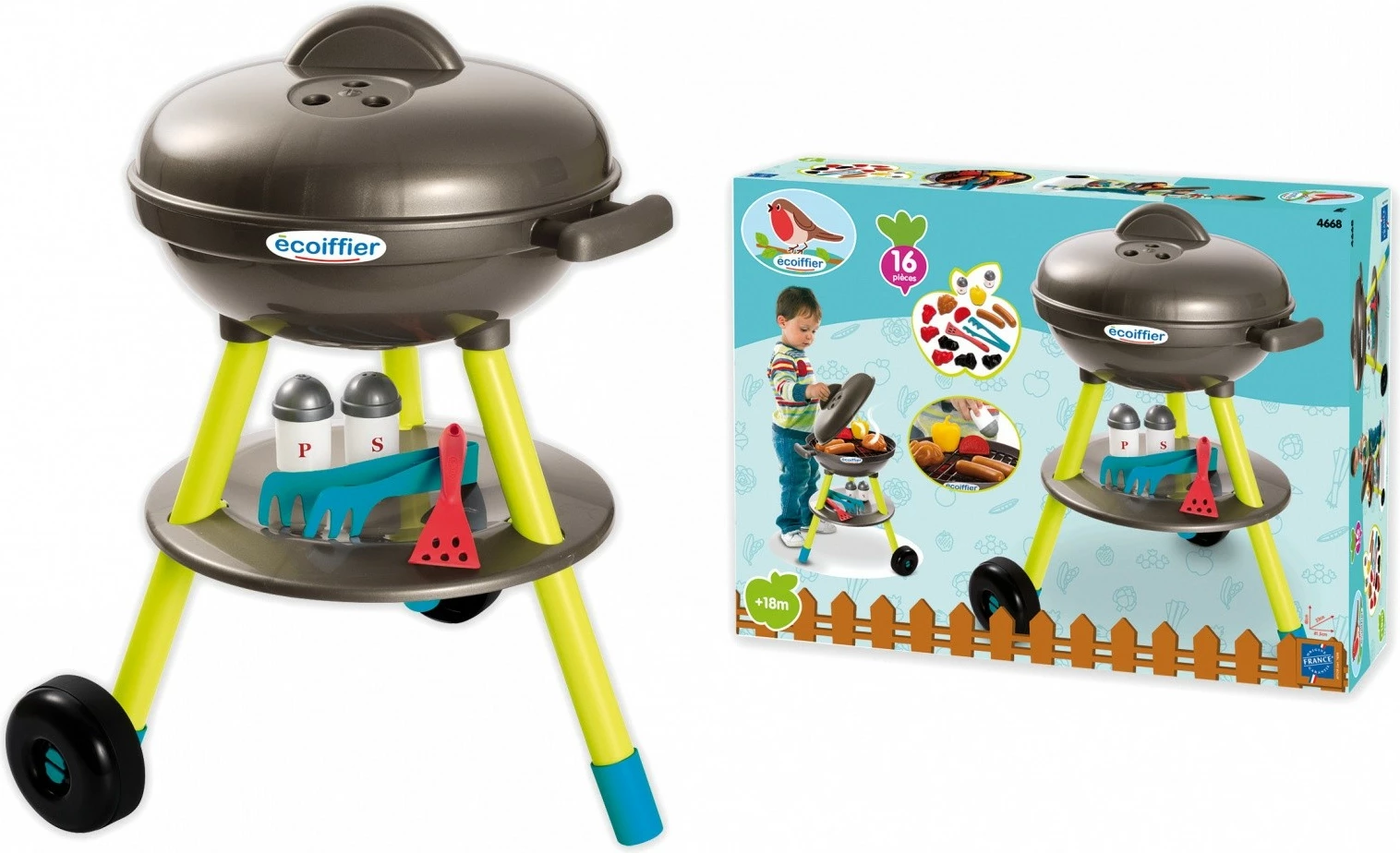 Set lodër grill kopshti Smoby 7600004668, plastikë, shumëngjyrëshe
