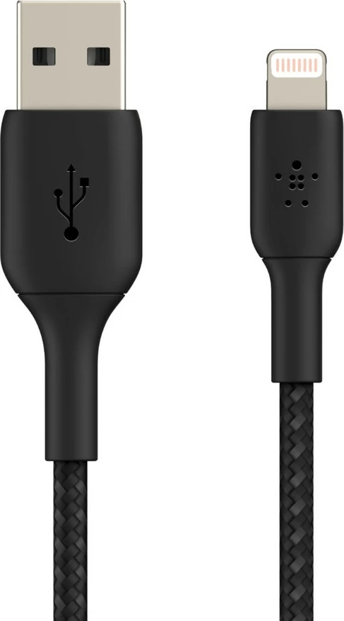 Kabllo Belkin CAA002BT0MBK, 0.15 m, Lightning, USB A, e zezë