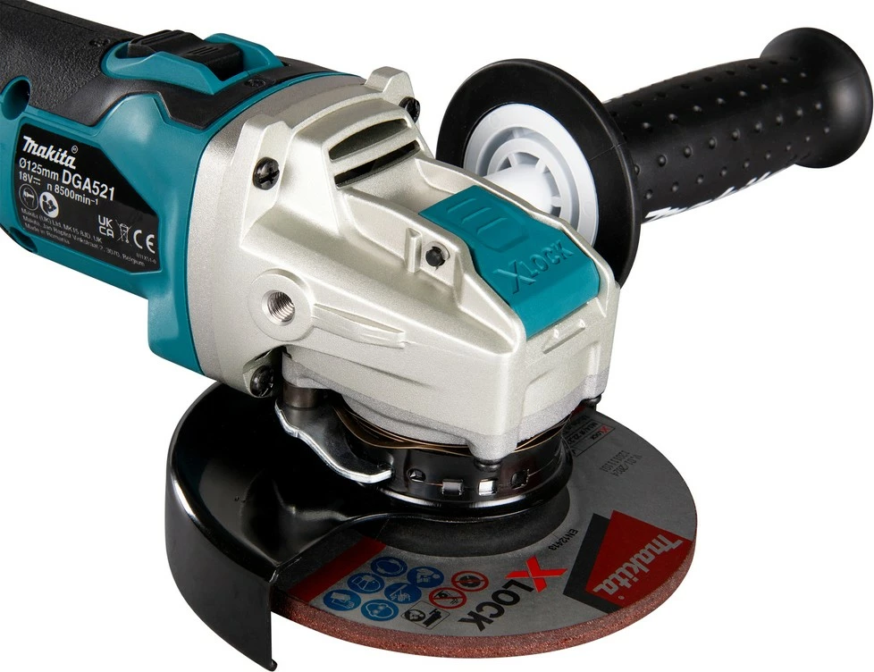 Brushe këndi Makita DGA521ZX1, 18V, brushless, 125mm, zi/kaltër/argjendtë