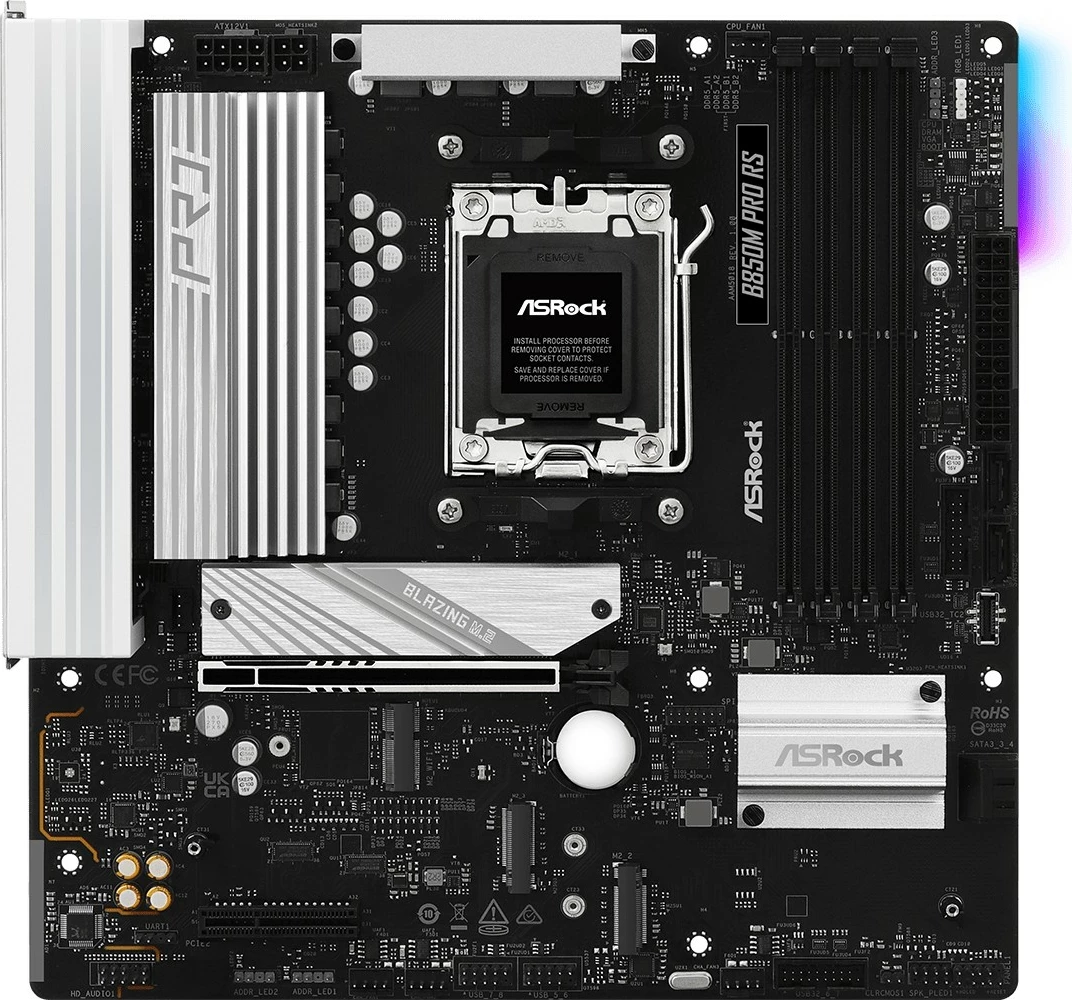 Pllakë amë ASRock B850M Pro RS, Socket AM5, DDR5, PCIe 5.0, 256GB