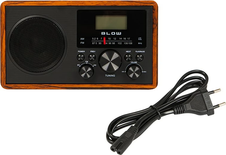 Radio portabile BLOW RA9 V.2, AM/FM, Bluetooth, USB, microSD, Zezë/Kafe