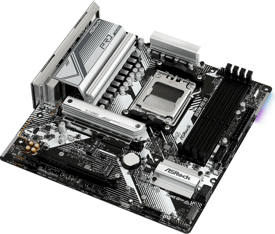 Pllakë amë ASRock B650M Pro RS, AMD, Socket AM5, DDR5-SDRAM, micro ATX