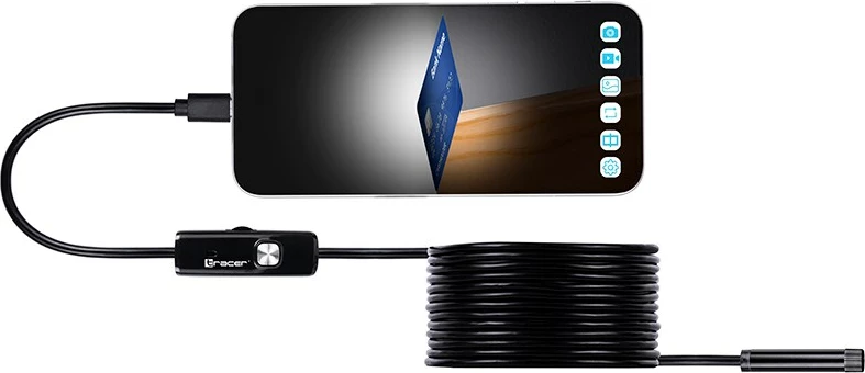 Endoskop industrial Tracer HardWire, TRAKAM46629, kënd 70°, IP67, USB