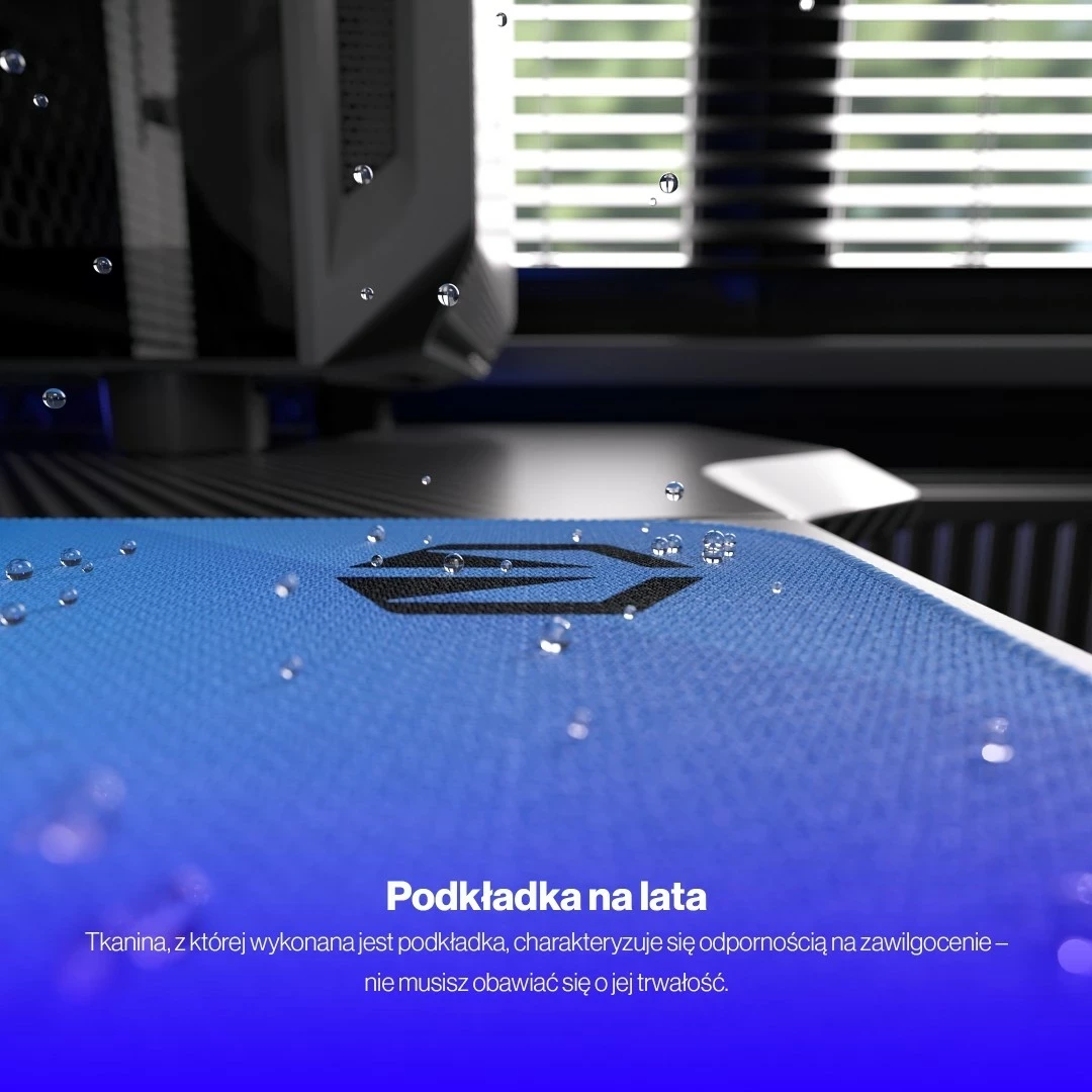 Mauspad Endorfy Crystal Blue L, plastik, ngjyrë kaltër