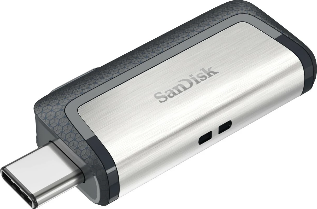 USB SanDisk Ultra Dual Drive, 64 GB, USB Type-A / USB Type-C, 3.2 Gen 1, Black, Silver