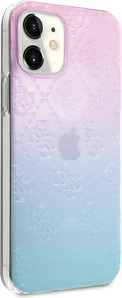 Mbështjellës Guess GUHCP12S3D4GGBP për iPhone 12 mini 5.4", 4G 3D Pattern, blu-rozë