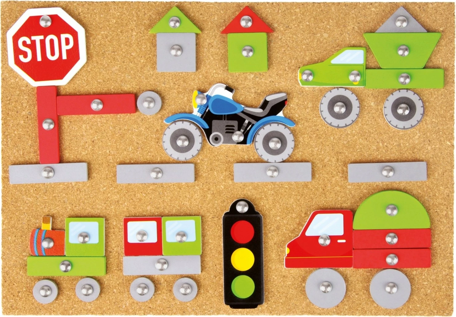 Set lodrash krijuese Lena Przybijanka Vehicle, 64 pjesë, shumëngjyrëshe