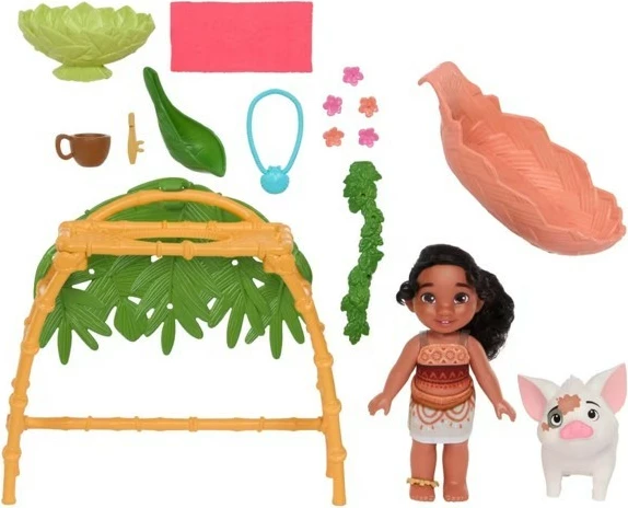 Set kukulle Disney Princess Mattel JBT36 Moana 2 Simea dhe Pua me 10+ aksesorë 3+