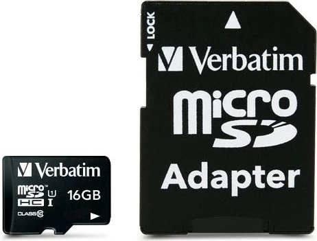 Kartelë MicroSDHC Verbatim, 16 GB, Class 10, e zezë