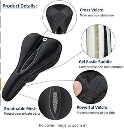 Mbështjellës sedilje biçiklete Rockbros LF047-S, silikon + memory foam, M, zi