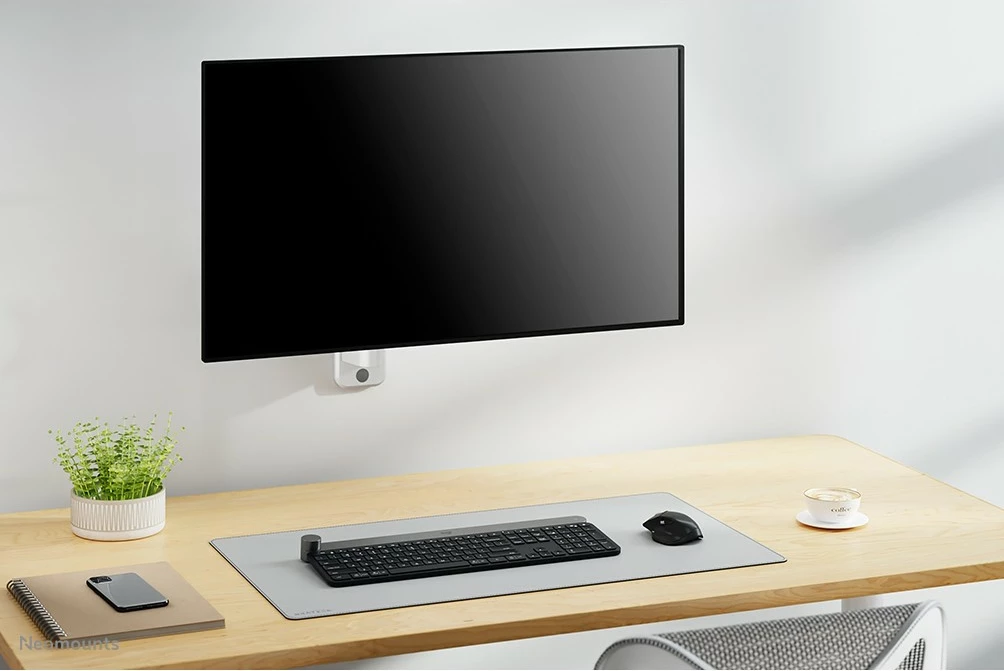 Adapter muri për krah monitori Neomounts AWL75-450WH, alumin, i bardhë