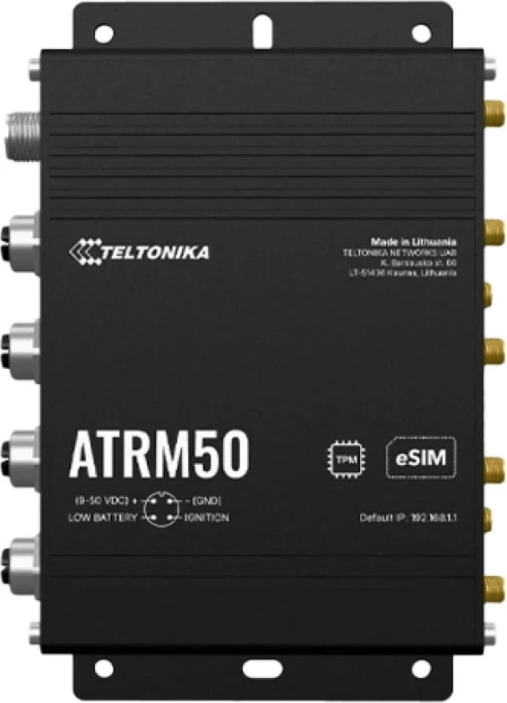 Router TELTONIKA ATRM50 5G 4x Gigabit Ethernet M12 dual SIM eSIM GNSS 9-50V IP30 i zi