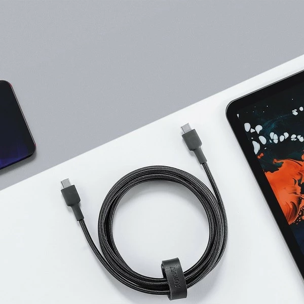 Kabllo USB-C në USB-C AUKEY CB-CD45, 0.9m, 60W, E zezë