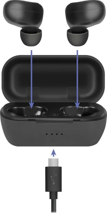 Kufje Bluetooth Defender TWINS 638 me mikrofon, të zeza