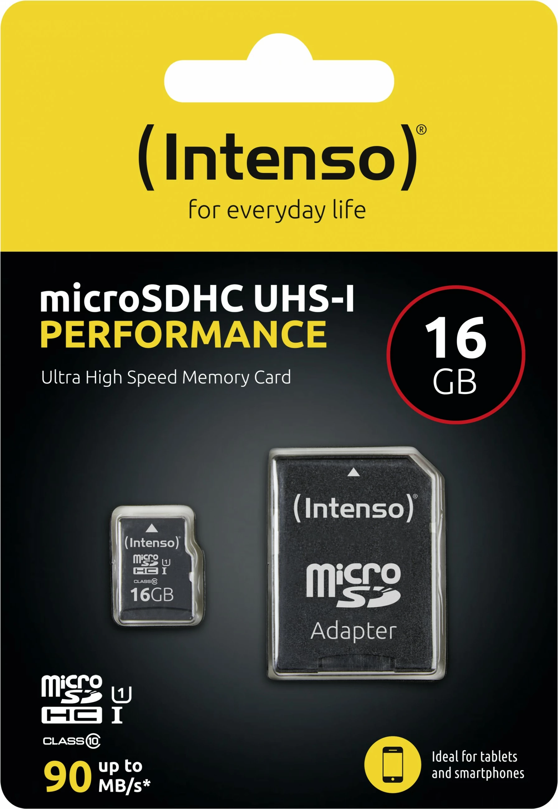 MicroSD kartelë Intenso 16GB Class 10 UHS-I e zezë
