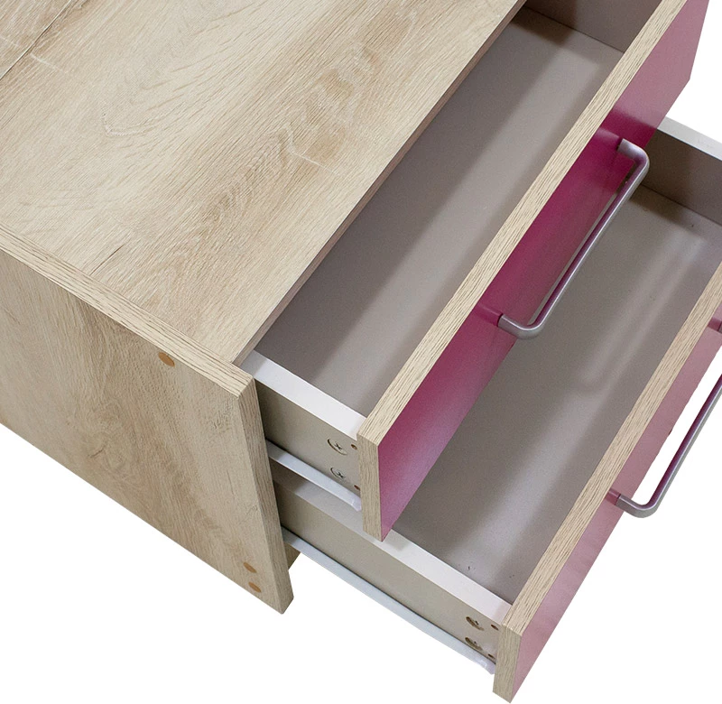 Komodinë për fëmijë Looney castillo-pink 47,5x40,5x40,5