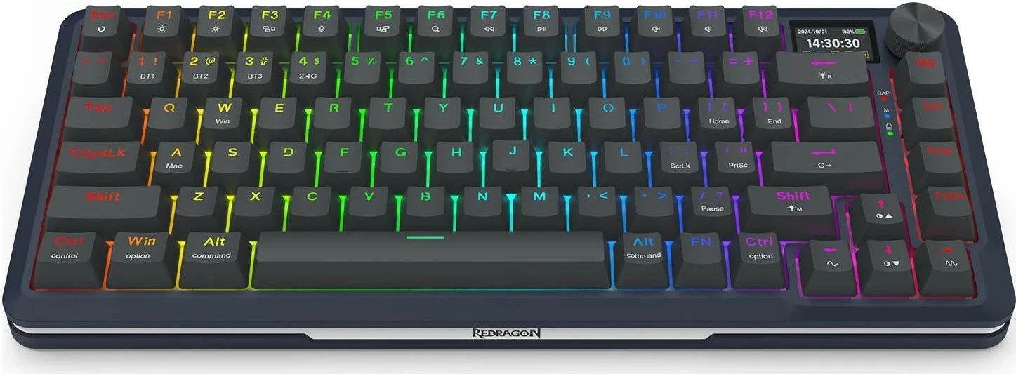 Tastierë Redragon Flekact K708-RGB-PRO, RGB, mekanike, e zezë