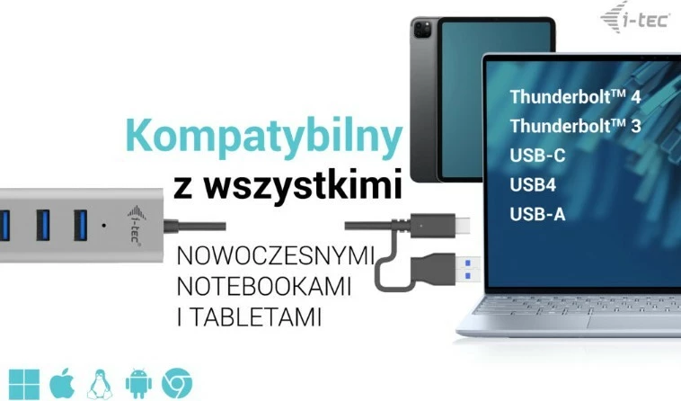 Kasë HUB USB-C i-tec C31HUBMETAL703, 7 porta, Metal, Silver