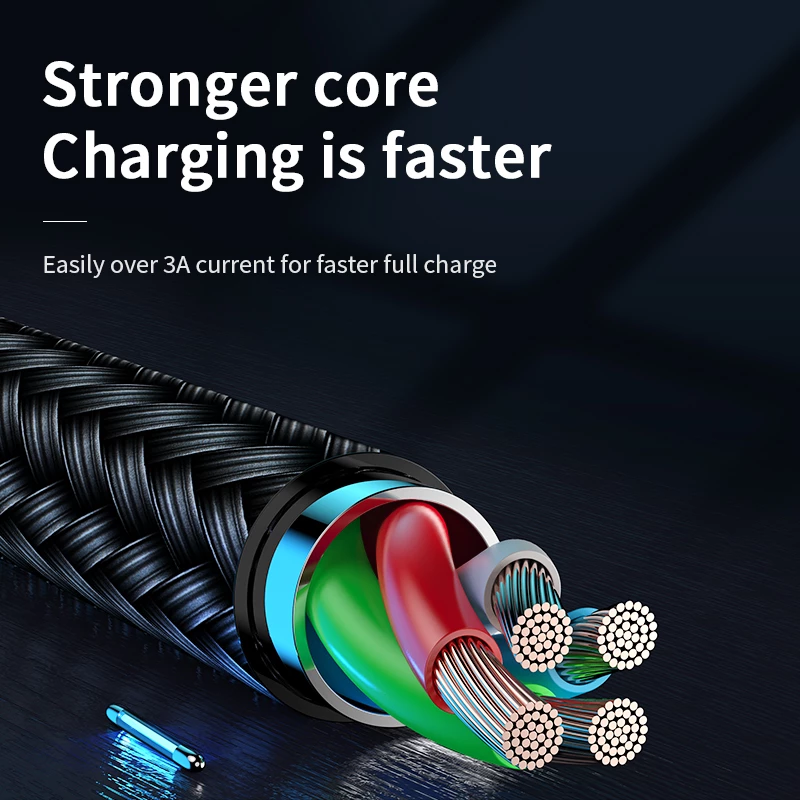 Kabllo Joyroom Sharp Series S-M411, USB-A në micro USB, 1.2m, 3A, e zezë