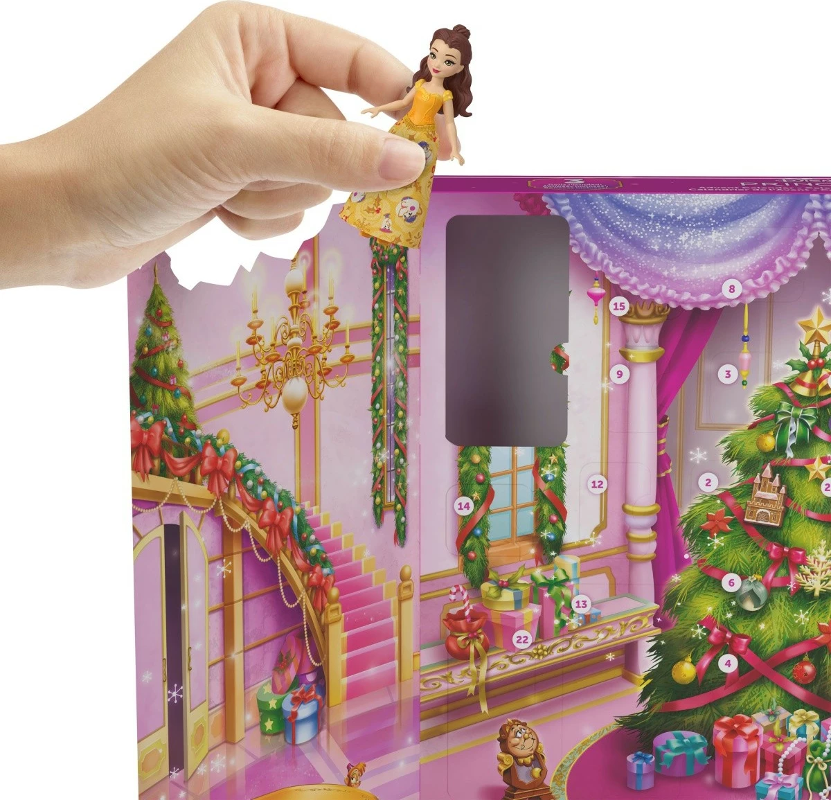 Kalendar advenit Disney Princess Mattel JFG79, set me 3 kukulla dhe 22 aksesorë, shumëngjyrësh