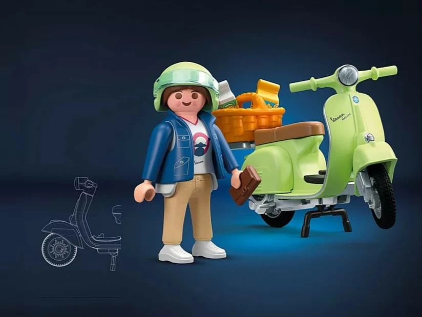 Set lodrash Playmobil Vespa 150 Sprint Veloce 71621, 20 pjesë, e gjelbër e çelët