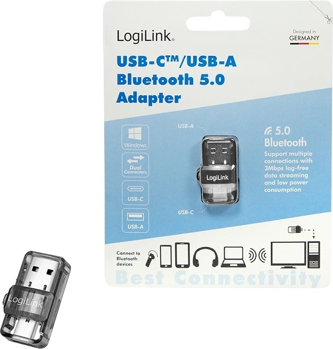 Adapter Bluetooth LogiLink BT0054, USB 3.2 dhe USB-C v5.0