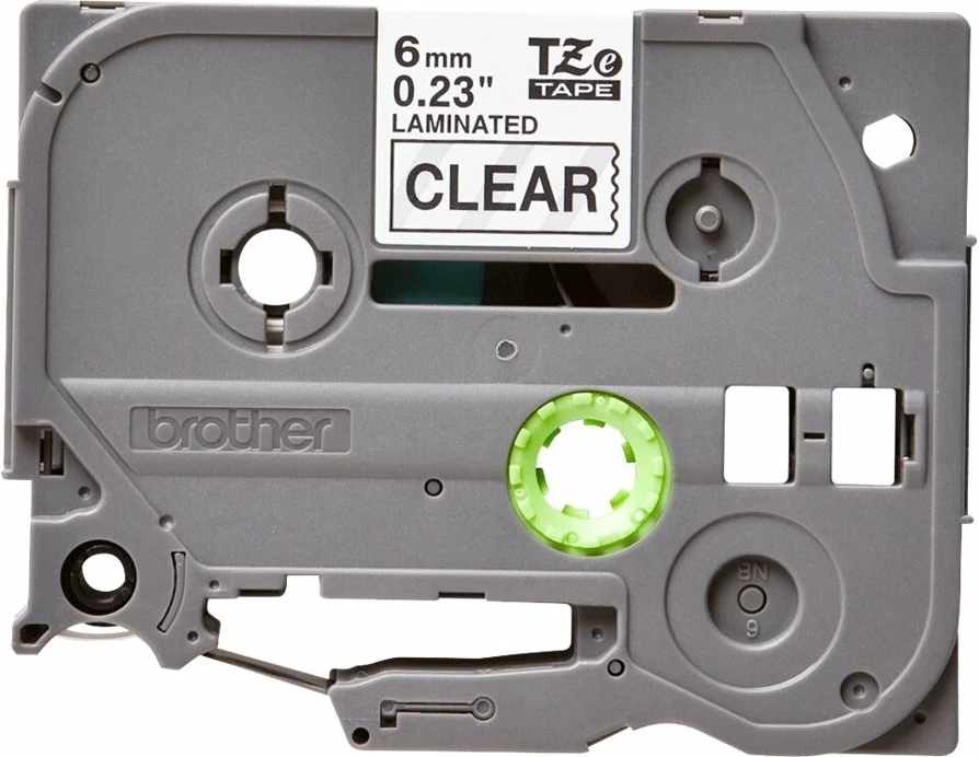 Kasetë etiketuese Brother TZe-111, 6mm, tekst i zi në sfond transparent, 8m