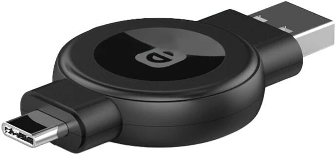 Karikues wireless për smartwatch Choetech T606-F, USB-A/USB-C, i zi