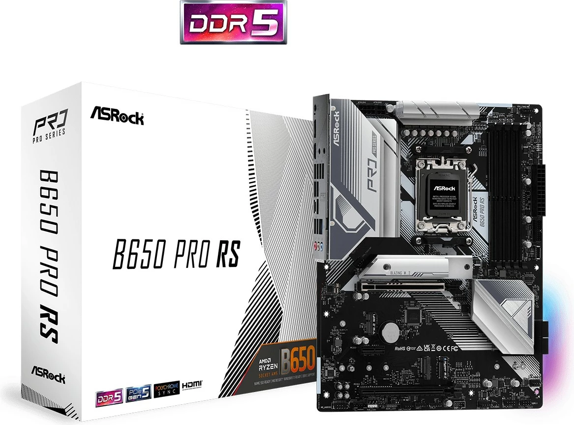Pllakë amë ASRock B650 Pro RS, Socket AM5, DDR5, 128 GB