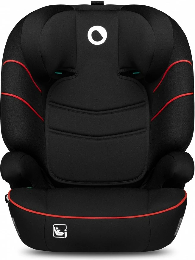 Ulëse për fëmijë për veturë Lionelo Hugo i-Size, 15-36 kg, e zezë e kuqe