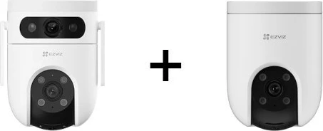 Set kamera sigurie Ezviz H8c 4G 2K IP + H9C WiFi Rotating 2-in-1 (3MP+3MP), e bardhë